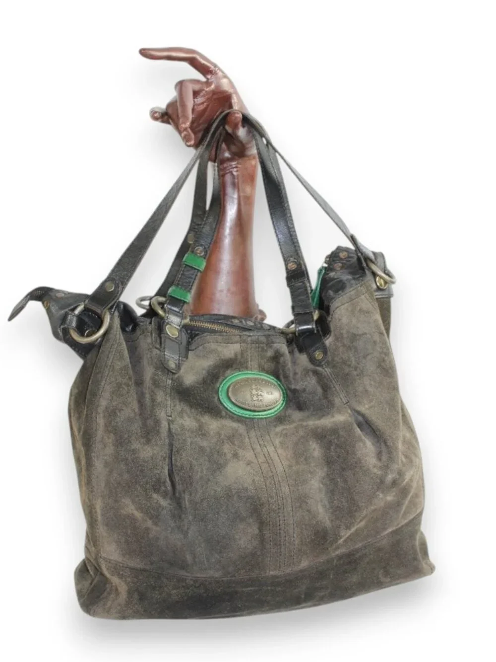 George Gina & Lucy CosmiCurse No Grey Day City Suede Shoulder Y2K Bag